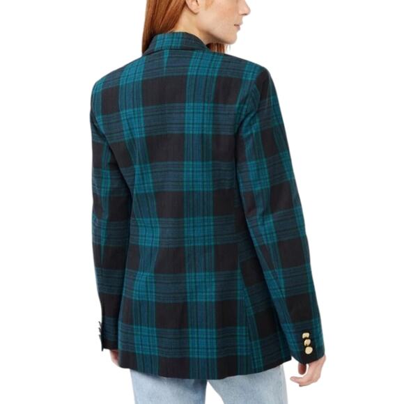 Free Assembly Women's Slim Double Breasted Plaid Blazer Jacket Plus‎ Size XXL - Picture 4 of 12